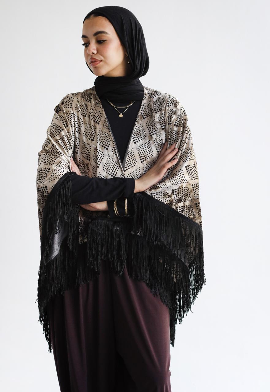 Velvet Polka Shawl