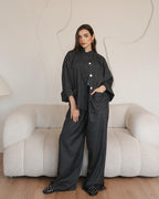 Orchid Polka Black Set