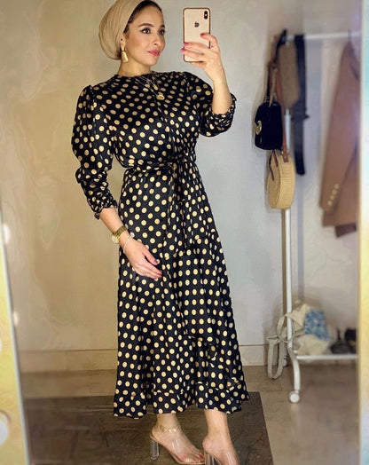 Satin polka dots Dress