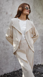 The luxe knit Off white Jacket