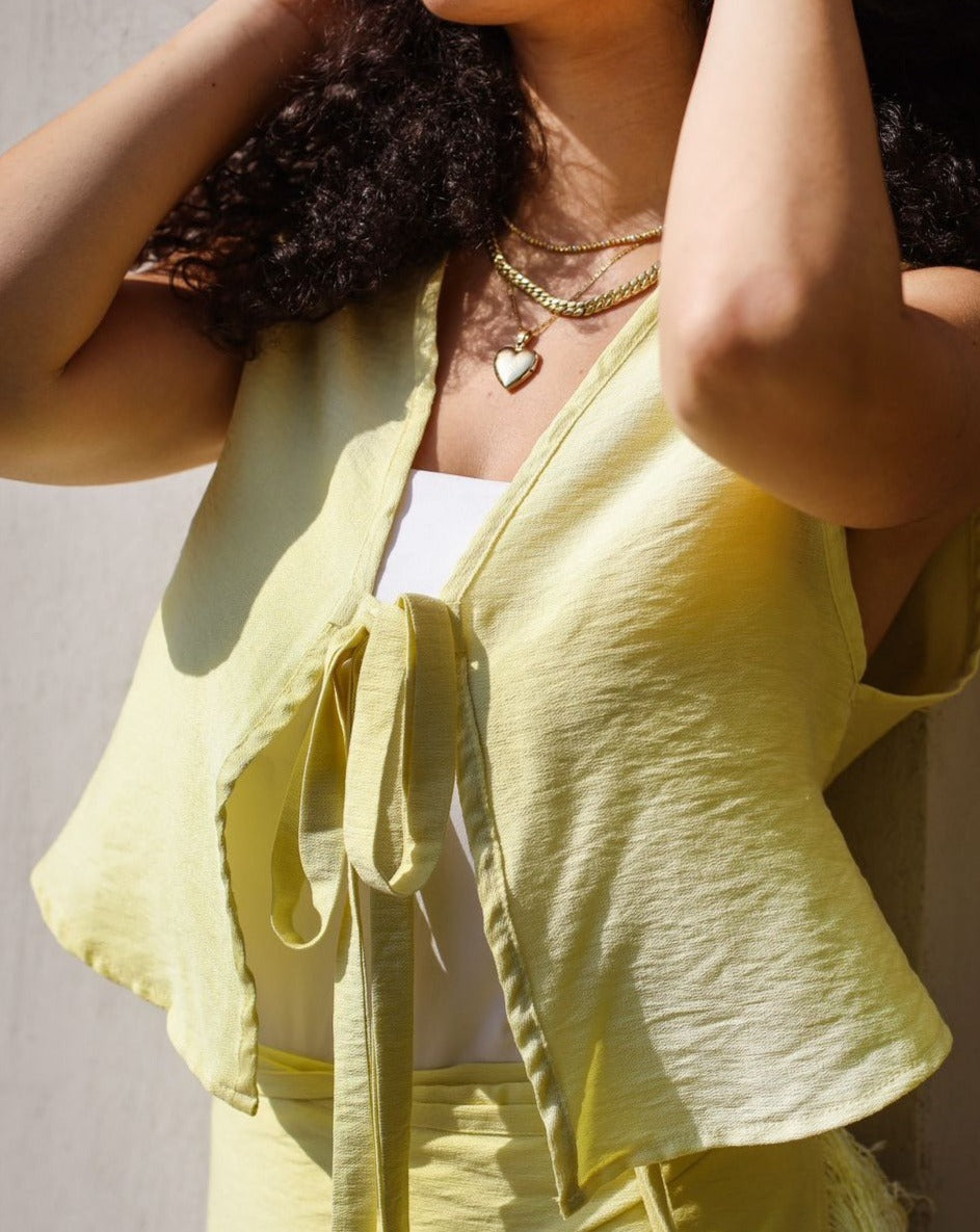 Fringe Butter Yellow summer set