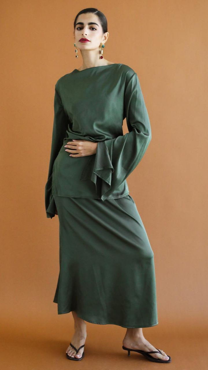 Galaxy Dark Green Skirt