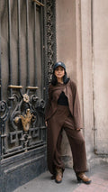The luxe knit Brown Set