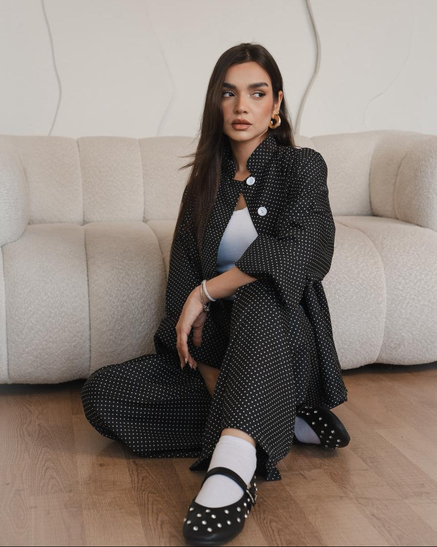 Orchid Polka Black Jacket