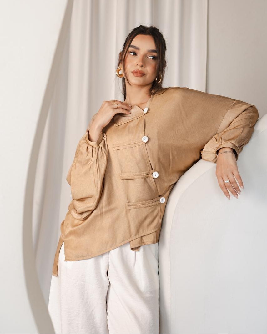 Chinese Sand Beige Shirt