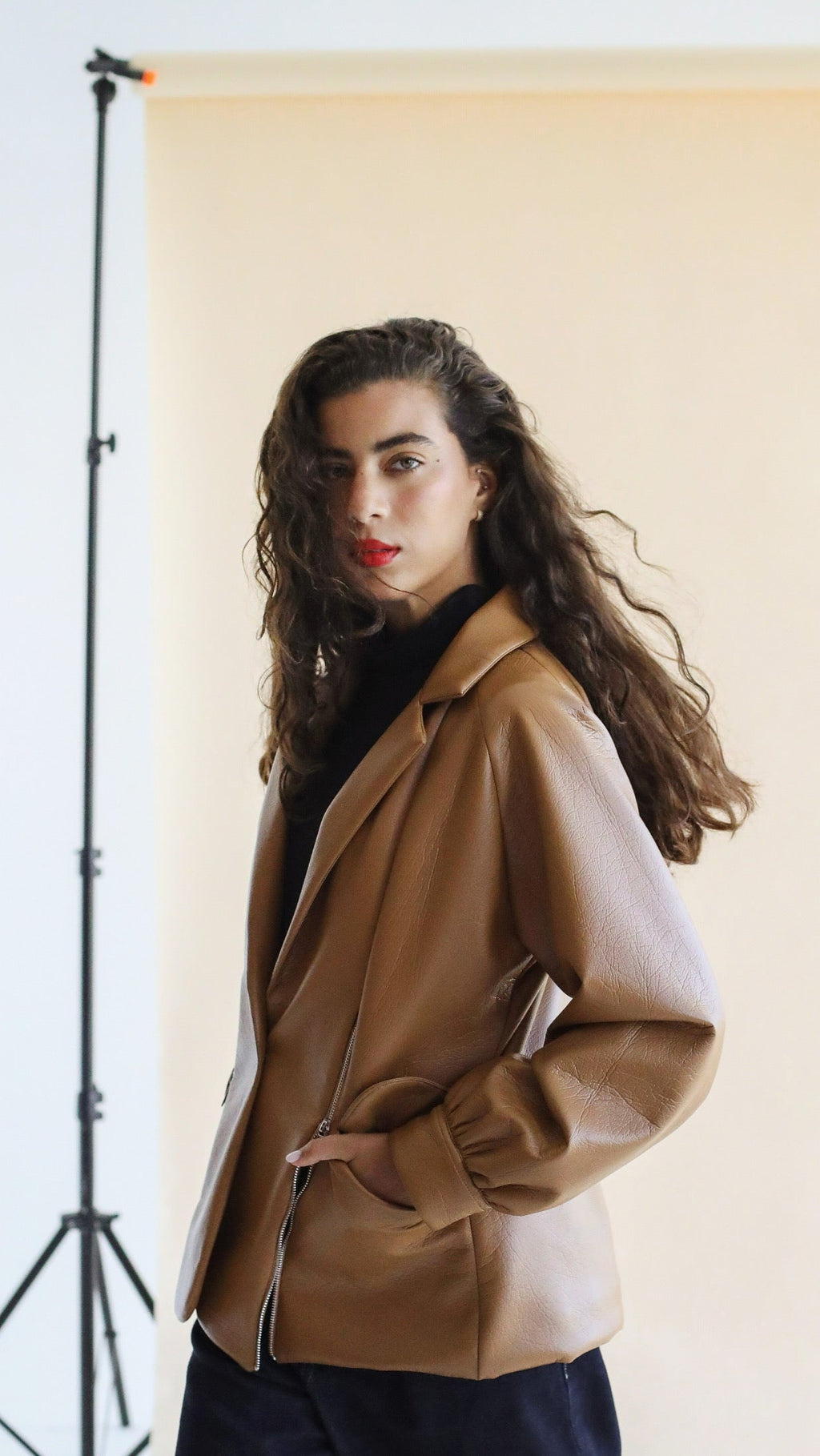 Zipper Brown Blazer