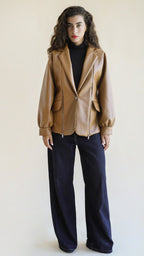 Zipper Brown Blazer