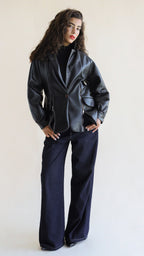 Zipper Black Blazer