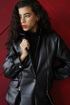 Zipper Black Blazer